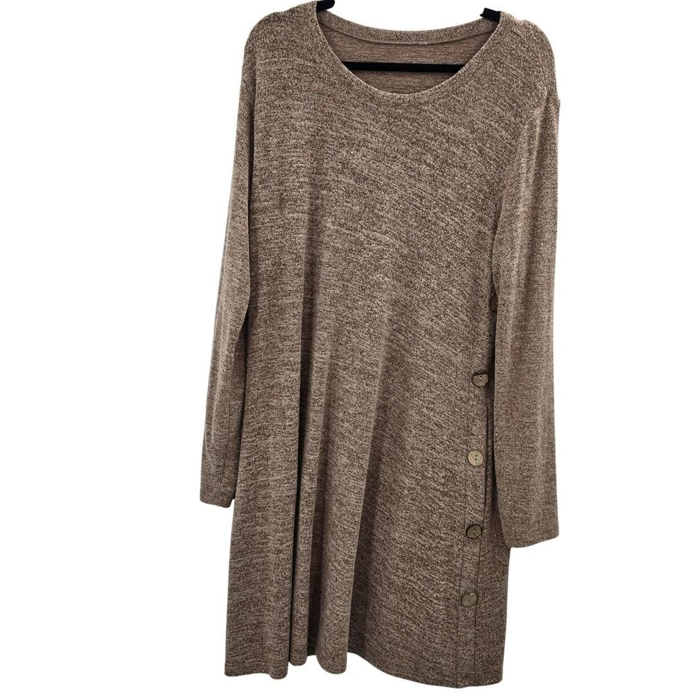 Brown Knit Sweater Dress Womens XL